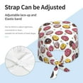 thumbnail image 3 of Scrub Caps Women Men, Cartoon Donut Star Print Adjustable Working Caps, Turban Hat Cleaning Working Cap with Sweatband, Elastic Bandage Tie Back Nurse Cap, 3 of 5