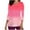 Hot Pink, variant on Xfvqtps Scrub Tops for Women Gradient Soft V-Neck 3/4 Sleeve Scrubs Comfortable Nursing Uniforms New Fashion Casual Printed T-shirt Nursing Clothes Top Working Uniforms with Pockets Blue