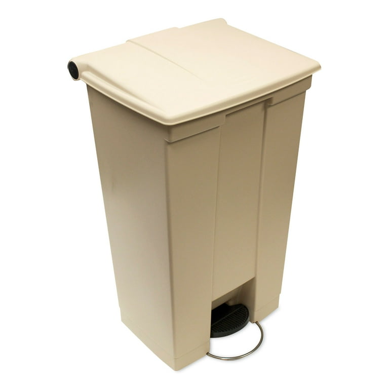 Legacy Step-On Receptacle, 18 gal, Polyethylene, Beige Legacy Step-On Receptacle, 18 gal, Polyethylene, Beige