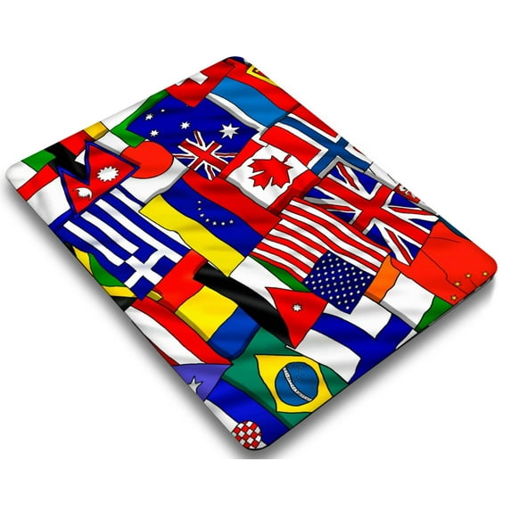 KSK KAISHEK Compatible with MacBook Pro 14" Case 2023/2022/2021 Rel. Model A2779 A2442, Plastic Protective Case Hard Cover + Black Keyboard Cover, Flag 7