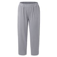 thumbnail image 5 of Glisme Women Pants High Waist Straight Leg Trousers Relax Fit Slacks With Pocket Handsome Clothing Grey 3Xl, 5 of 5