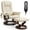 Beige-Massage, variant on AVAWING  Recliner Chair w/ Ottoman, 360° Swivel Reclining Chair w/ Wood Base, Indoor, Black