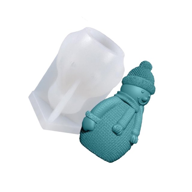 Naiovety Christmas Candle Mold Silicone Wedding Festival Jelly Art Kitchen Cake Baking Mould Home Craft Tool Gadgets Holiday Kits de decoración para fiestas No.2 Naiovety HA044187-02