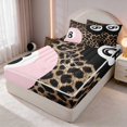 thumbnail image 3 of Erosebridal 8 Ball Zipper Twin Comforter Sets 4-Piece, Crimson Leopard Front, Black Reversible Back, 3 of 7