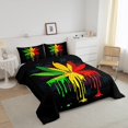 thumbnail image 2 of Juego de Cama Hojas de Cannabis Trippy para Niños Niñas Marihuana, 2 of 5