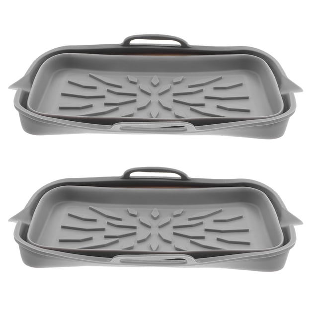 HAMPPLIES 2Ud Tapetes De Silicona Plegables Para Y Freidora Con Asas Y Portátil