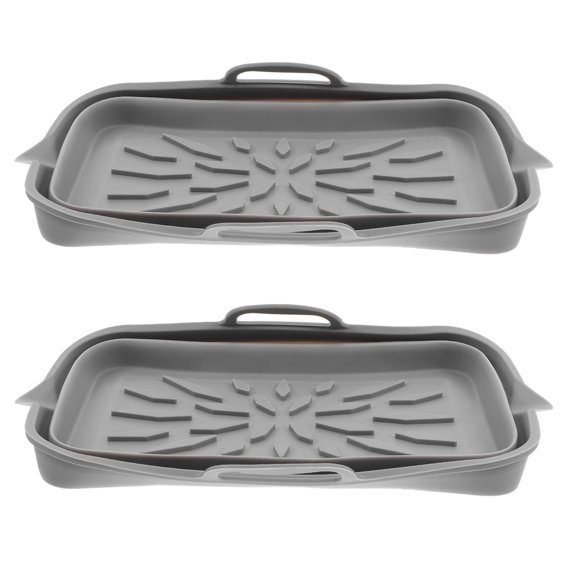 HAMPPLIES 2Ud Tapetes De Silicona Plegables Para Y Freidora Con Asas Y Portátil