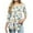 Yellow Plus Size Blouse for Women_e, variant on CYMMPU Tunic Tops 3/4 Sleeve Blouses for Women Dressy Casual Loose Fit Spring Tops Scoop Neck Flower Printed Summer Fashion Shirts A-line Pleated Topss Wine L