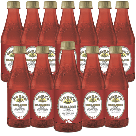 Rose’s Grenadine Syrup 12 Pack 12 OZ Bottle, | Perfect for Cocktails, Beverages, and Mixers