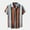 Orange, variant on mens shirts Short Button Shirt Collar Men's Casual Stripe Sleeve Turn-Down Contrast Color Men Shirts Men Shirts Khaki + L