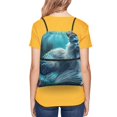 thumbnail image 4 of Pofeuu Cat Underwater Fantasy Print Drawstring Backpack Water Resistant String Bag Sports Sackpack Gym Sack with Side Pocket for Men Women, 4 of 6