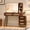 Dark Walnut, variant on MODERNLUXE Makeup Vanity Desk with Mirror and Lights,Vanity Desk with 5 Drawers,Storage Shelves,3 Lighting Modes and Adjustable Brightness Dressing Table,Walnut