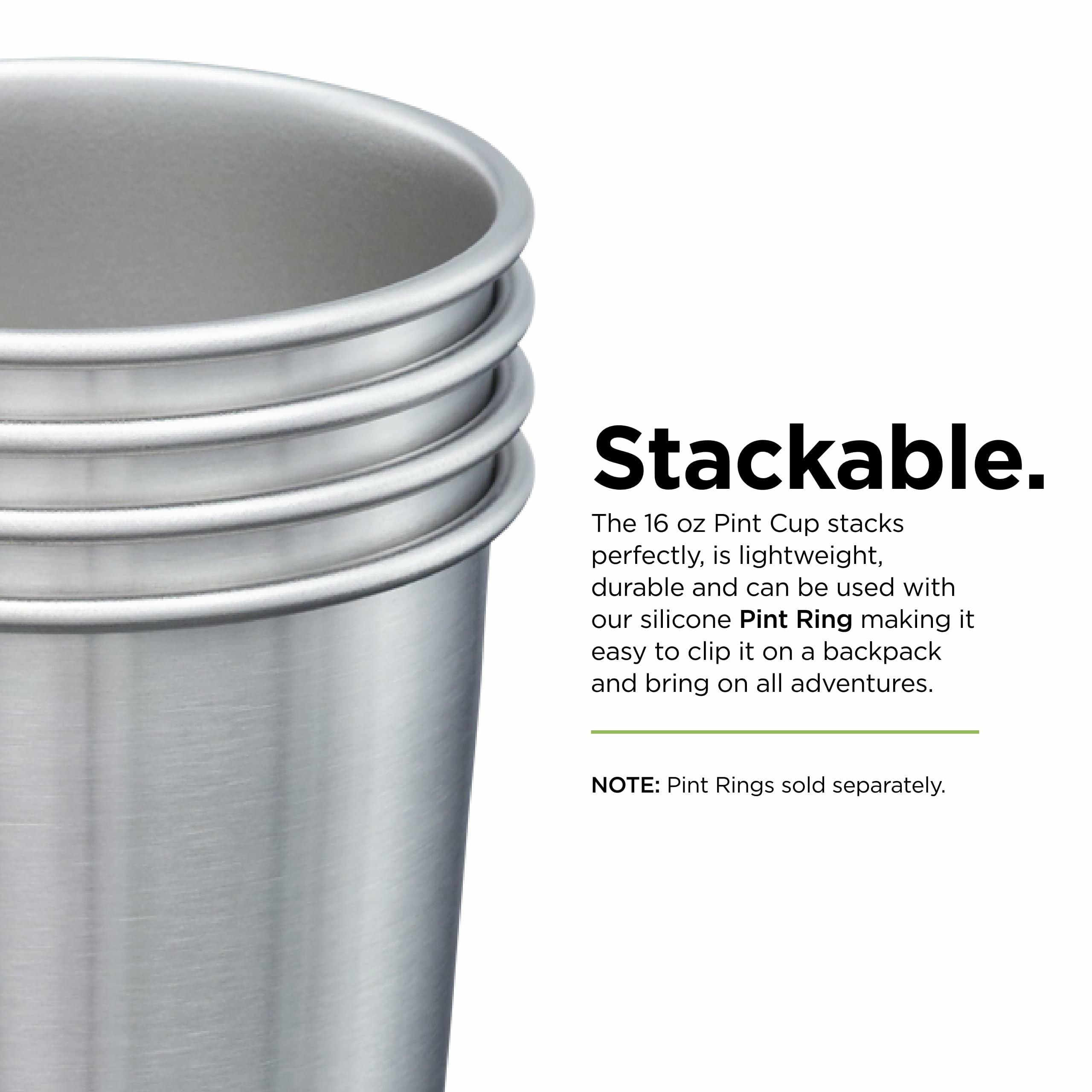 Klean Kanteen, Stainless Steel Cup, 16 Oz, Pack of 4 - Walmart.com