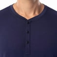 thumbnail image 3 of Fruit of the Loom Men's 360 Stretch Long Sleeve Henley Top and Pant Sleep Pajama Set, 3 of 6