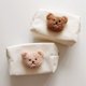 thumbnail image 1 of Bolsas de cosméticos de pana con diseño de oso, bolsa de almacenamiento portátil para cosméticos de viaje, bolsa de maquillaje (2 uds), 1 of 5