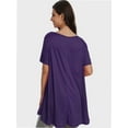 thumbnail image 5 of Women's Plus Size Short Sleeve Tunic Top - Casual Loose Fit Flare Swing T-Shirt, Basic Comfort, 5 of 6