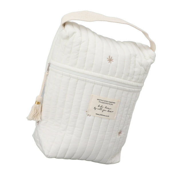 Bolsa De Pañales Bolsas Organizadoras, Bolsa De Maternidad Multifunción Mini Bolsa De Pañales Bolsa De Pañales Tote De Algodón Acolchado Bolsa De Pañales Linda Cochecito De