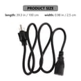 thumbnail image 2 of Luxshiny Durable 3Prong Power Cable for Home Use Black Plastic and Copper Retardant 5 Feet, 2 of 7