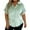 01 Mint Green, variant on Fewfanhot Womens Clothes Silk Button Down Shirts for Women Short Sleeve V Neck Summer Tunic Tops Casual Work Satin Blouses