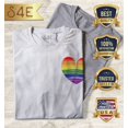 thumbnail image 2 of S4E Men's Gay Rainbow Heart LGBTQ Pride T-Shirt XXXX-Large White, 2 of 4