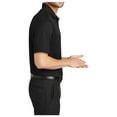 thumbnail image 3 of Yellow Rooster Men's Performance Fine Jacquard Polo Black 2XL, 3 of 6
