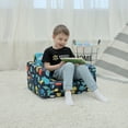 thumbnail image 2 of Kids Sofas Children's Sofa Bed Baby's Upholstered Couch Sleepover Chair Flipout Open Recliner(Blue/Jungle), 2 of 7