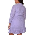 thumbnail image 3 of Belldini Women's Black Label Long Sleeve Eyelet Ruffle Dress Plus Size 2X, 3 of 3