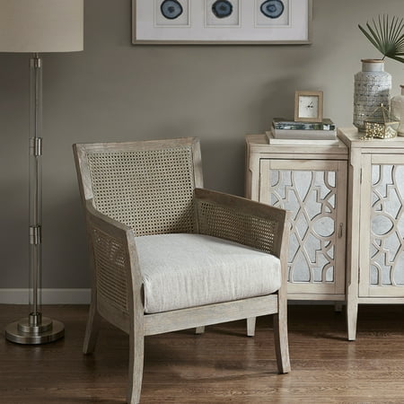 cane armchair with reclaimed natural product