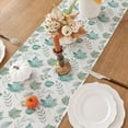thumbnail image 4 of Fall Table Runner 13 x 72 Inch, Blue Green Maple Leaves Dining Table Seasonal Decor for Autumn, Thanksgiving, Dinner, Parties, Farmhouse, Kitchen, 4 of 6