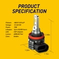 thumbnail image 2 of AUXITO H11 H8 H9 H16 LED Fog Light Bulbs 4000 Lumens with CSP Chipsets Golden Yellow for DRL or Fog Lights Lamp Replacement, 2 of 9