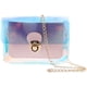 thumbnail image 1 of Bolso transparente para mujer, con cadena de colores, minibolso de gelatina transparente (rosa), 1 of 6