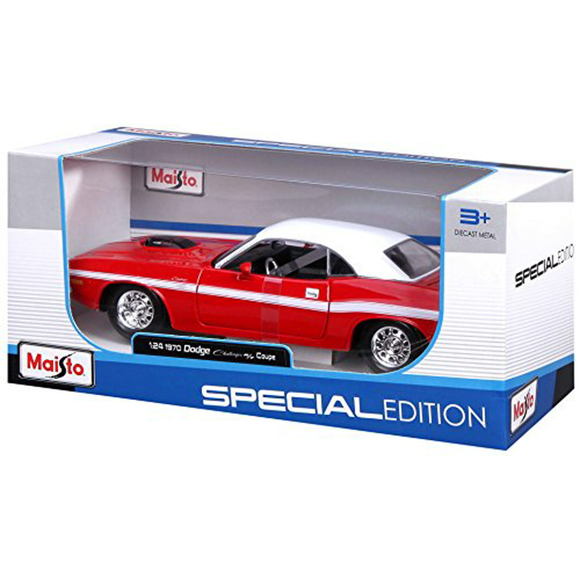 Maisto Dodge Challenger R t 1970 1 24 Diecast Model coupe Red