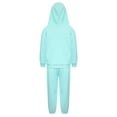 thumbnail image 4 of iiniim Kids Boys Girls Long Sleeve Hoodie Sweatshirt and Jogging Pants Set Athletic 2 Piece Tracksuit Sweatsuit Set Light Blue 10-11, 4 of 7