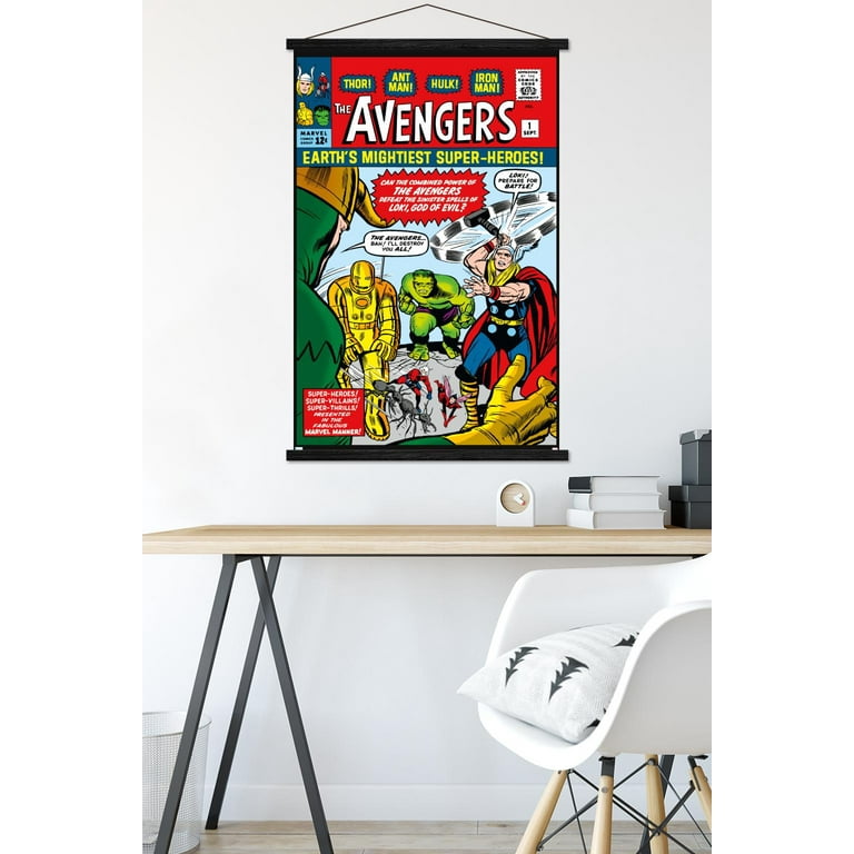 Marvel Comics - Avengers #1 Wall Poster with Magnetic Frame, 22.375\