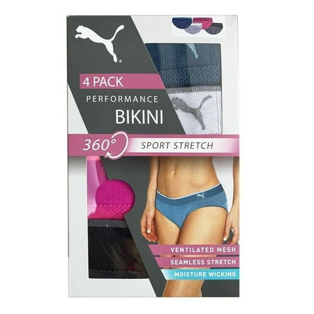 Puma Sport Stretch Seamless Performance Bikini 4 Pack XL