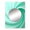 thumbnail image 2 of Designart "Spiraling Green Whimsical Whorl" Abstract Spirals Mirror Wall Decor - Modern Green Abstract Large Mirror Wall Decor For Bedroom - 32" x 24" Inch, 2 of 5