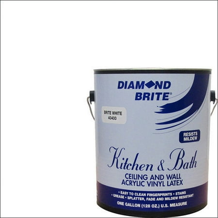 Diamond Brite Paint 40400 1-Gallon Kichen and Bath with Mildew Protection Semi Gloss Latex Paint