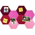 thumbnail image 1 of czcpp-8Pcs Hexagon Felt Cork Board Tiles, Self Adhesive DIY Bulletin Board Pin Board for Office School Home Wall Decor Stickers Memos Photos Display (Gradual Red), 1 of 4