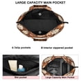 thumbnail image 3 of Brown Daisy Flower Floral Pattern Travel Tote Bags for Women Carry On,Large Weekender Bags for Women Travel,Multi Functional Duffle Bag for Work,Shopping,Sports, 3 of 5