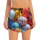 thumbnail image 2 of Balery Easter Eggs Pantalones cortos deportivos para mujer con forro y dos bolsillos, elásticos, para entrenamiento, gimnasio, yoga-Medium, 2 of 7