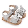 thumbnail image 2 of Gubotare Toddler Boy Sandals Baby Boys Girls Summer Sandals Soft Sole Anti-Slip Toddler First Walkers Crib Athletic Shoes Size 5 (Silver, 5), 2 of 9