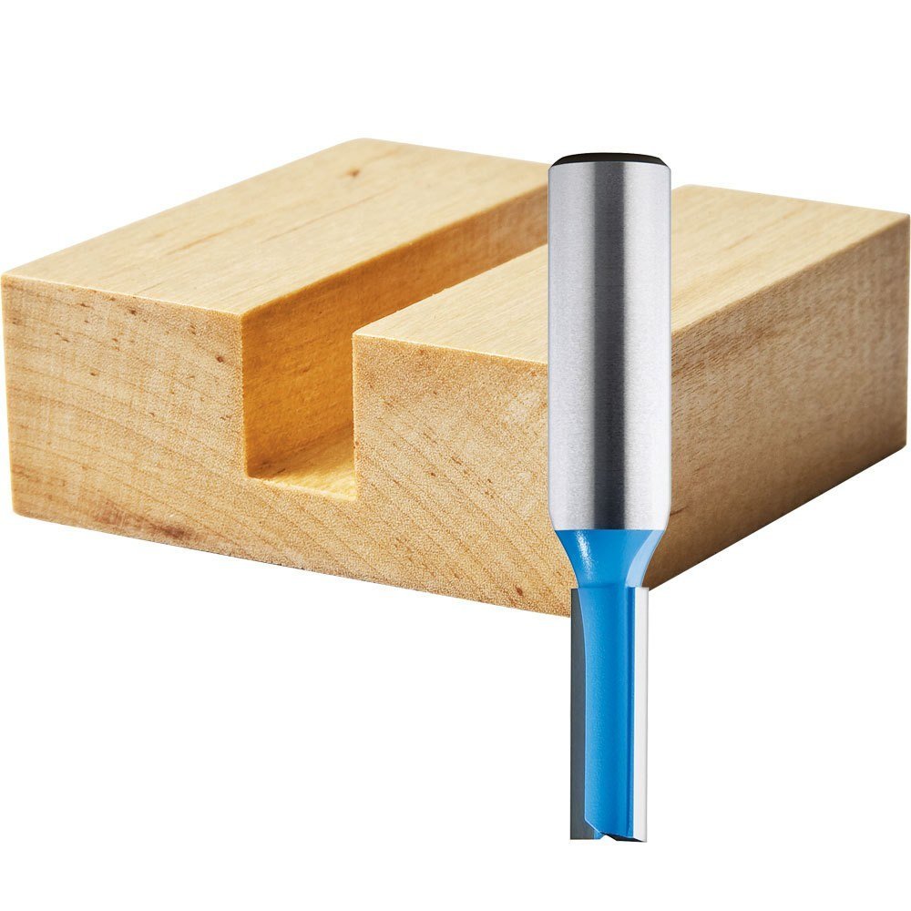 Straight Router Bit 3/8" Diameter x 1" Cutter Length (1/2