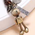 thumbnail image 5 of Porte-clés lapin vintage, petit cadeau, cuir enfants et femmes, porte-clés voiture, 5 of 5