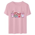 thumbnail image 4 of Otvok Womens Casual Round Neck Short-Sleeved Printed Valentines T-Shirt Tops, 4 of 6