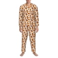 thumbnail image 3 of Naloa Pumpkin Witch Hat Coffee Men’s Pajamas Set - Long Sleeve Button Down Sleep Shirt and Pajama Bottoms Sleepwear Set-Medium, 3 of 7