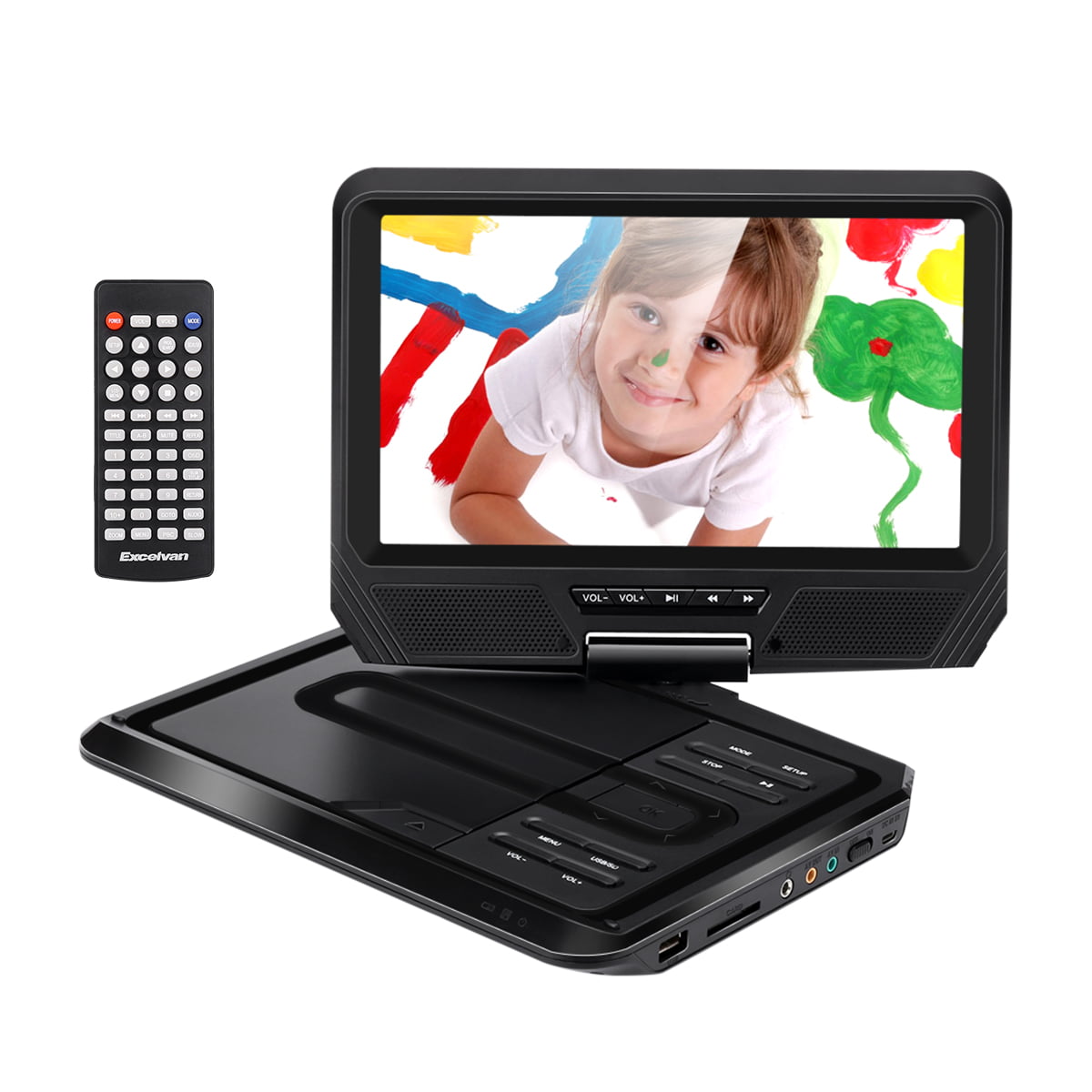 Excelvan Portable Hd 9 Inch Lcd Screen Dvd Player Game Tv Player Fm