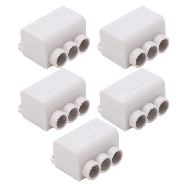Inline Junction Connector Box, Quick Wire Connector 1 In 2 Out Heat Dissipation Flame Retardant 1000V Double Screw Fixing Brass For Ammeter For Ceiling Lamp