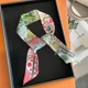 thumbnail image 2 of Bufanda de seda fina con estampado de caballos de diseño de lujo para mujer, 5 x 85 cm, banda para el pelo de satén suave, pañuelo para mujer, diadema floral, bolso, corbatas para el cuello, 2 of 5