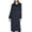 Navy, variant on New York Womens 17OMW212 Double Breasted Luxury Wool-Blend Full Length Maxi Coat - Black - 8