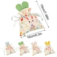 thumbnail image 3 of 4PC Bunny Easter Decoration Gift Bags Easter Party Favor Reusable Burlap Goodie Rabbit Drawstring Treat Bag for Some Bunny is One Easter Kids Baby Shower Garden Tea Party Supplies, 3 of 6